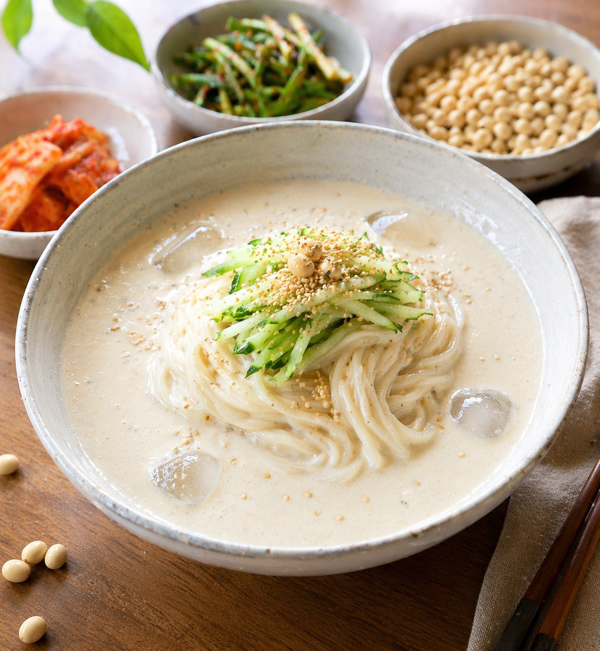 콩국수와 반찬이 함께한 식사.png